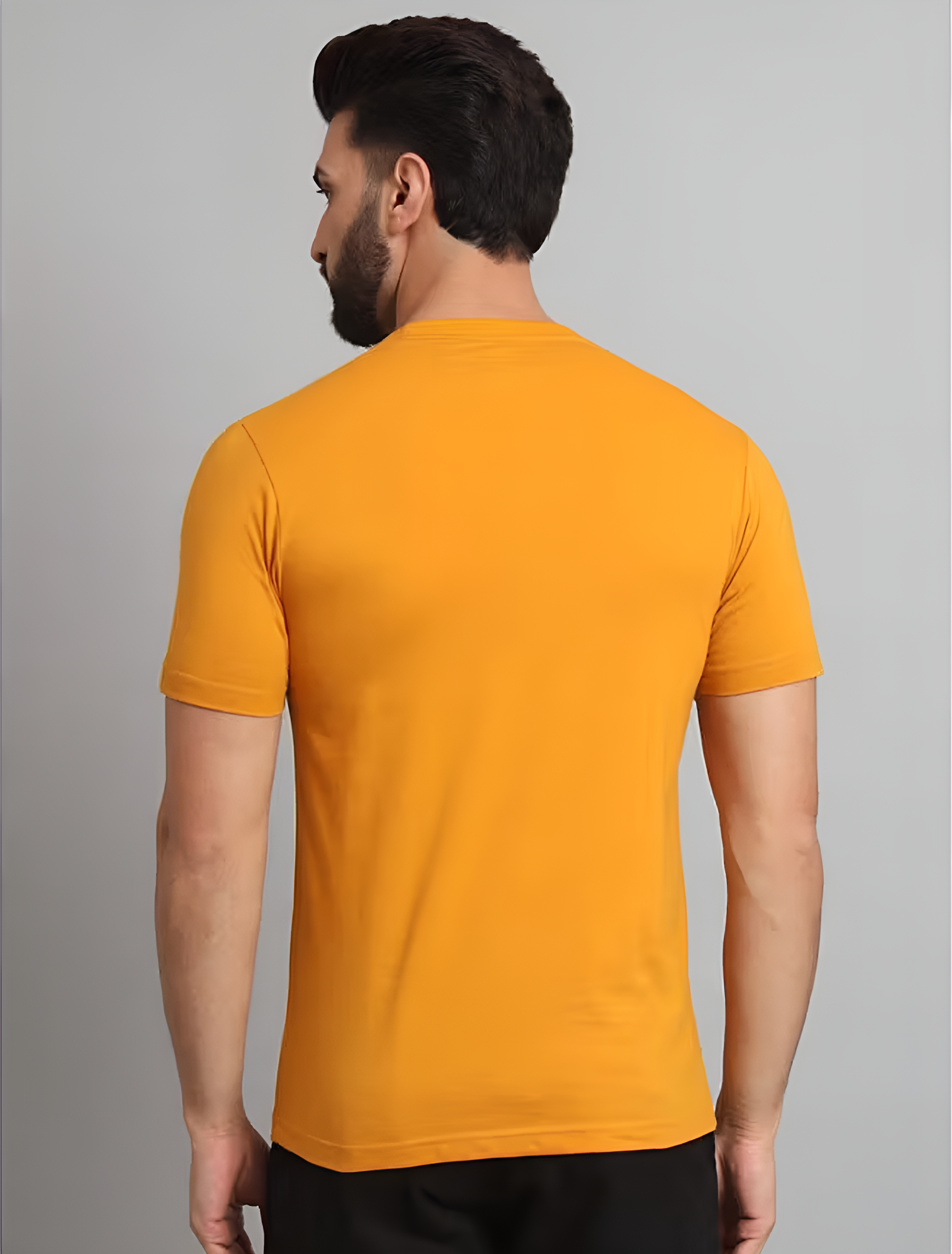 Men’s Solid Orange Slim Fit T-Shirt – Bold Casualwear Staple