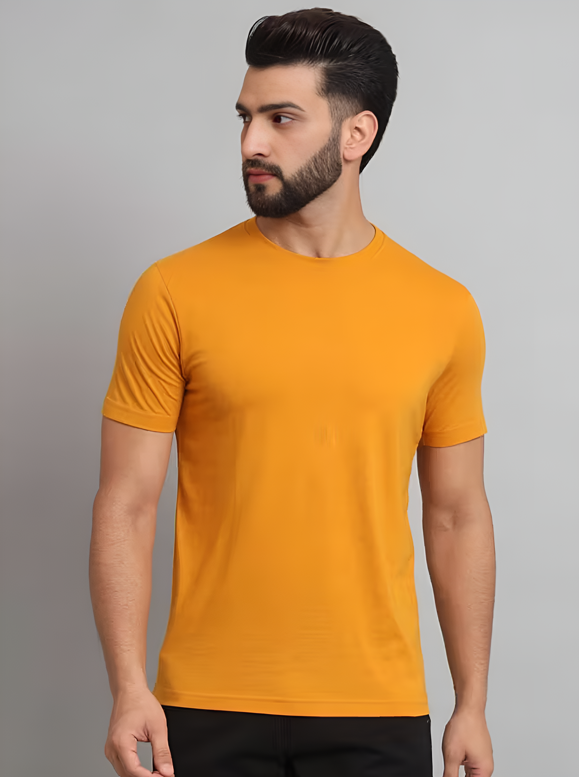 Men’s Solid Orange Slim Fit T-Shirt – Bold Casualwear Staple