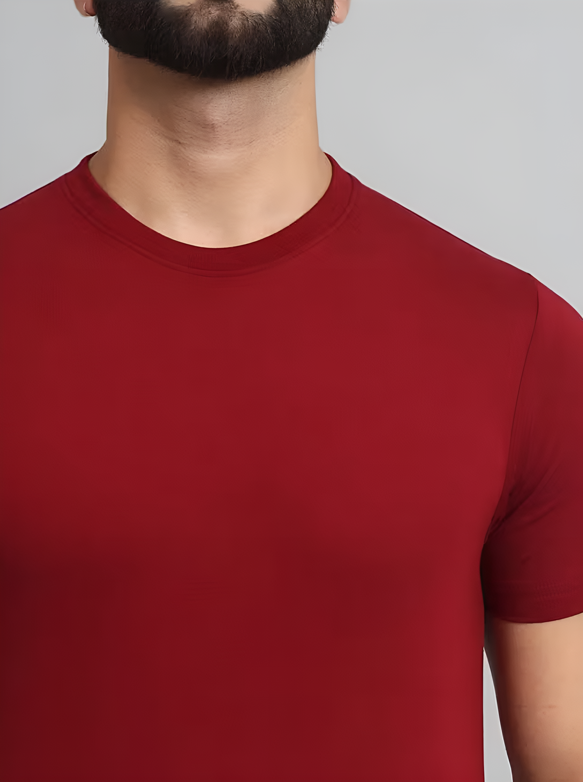 Men’s Solid Red Slim Fit T-Shirt – Bold Everyday Essential